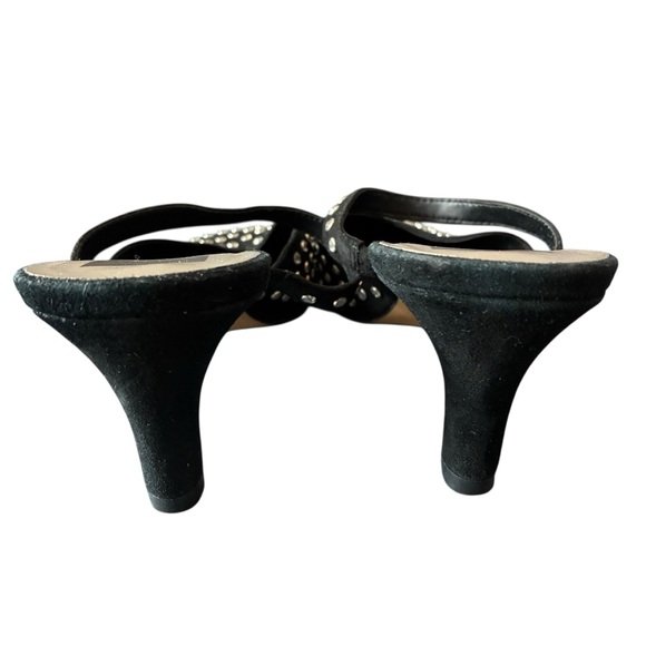 Dolce Vita Kanika Mid Crystal Studded Pointed Toe Black Heels 9.5 - Picture 5 of 11